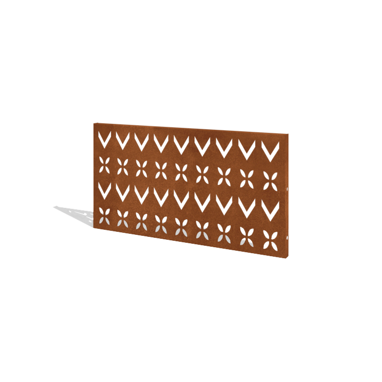 Gardă din oțel corten H panou V 120 x 63,3 cm