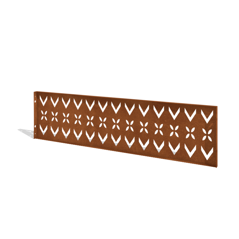 Gardă din oțel corten H panou V 180 x 47,5 cm