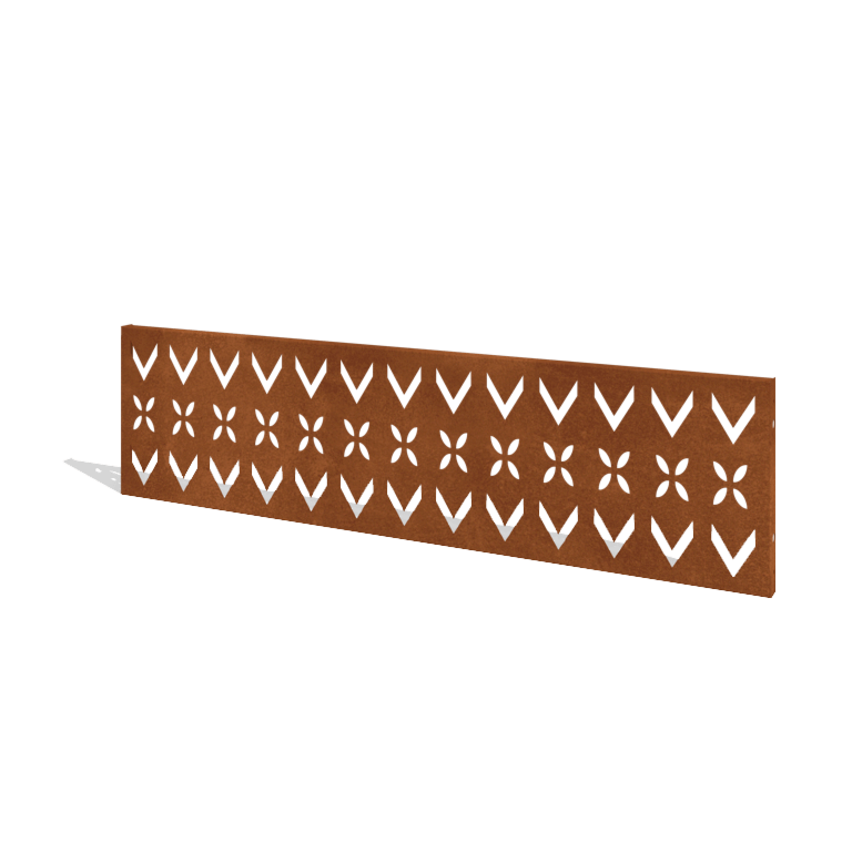 Gardă din oțel corten H panou V 180 x 47,5 cm