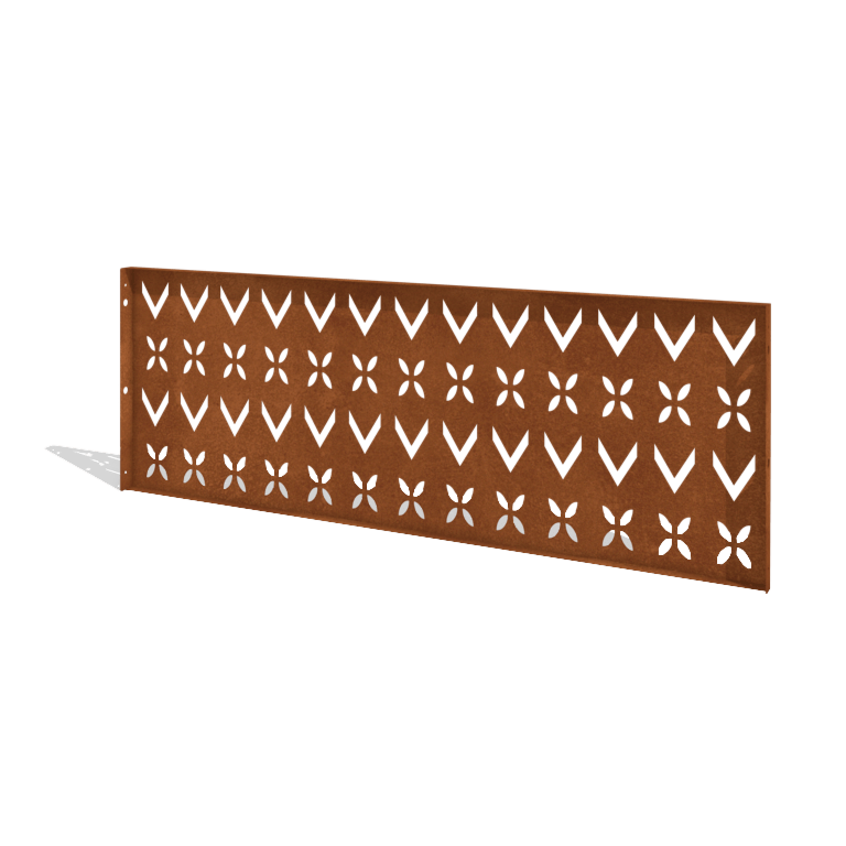 Gardă din oțel corten H panou V 180 x 63,3 cm
