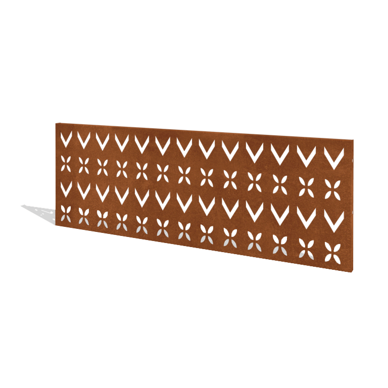 Gardă din oțel corten H panou V 180 x 63,3 cm