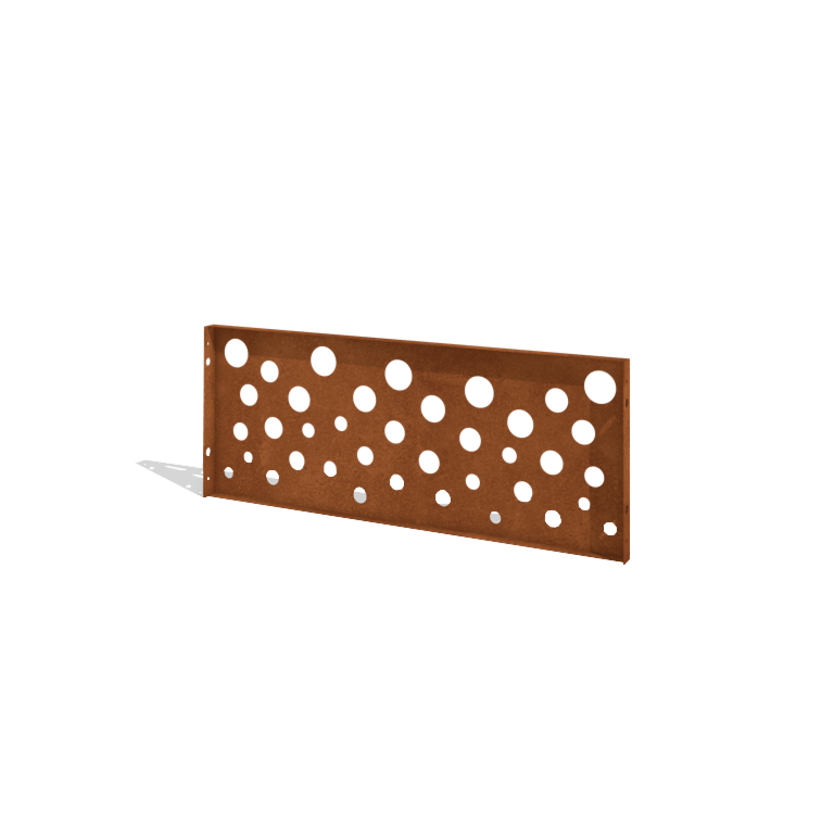 Gardă din oțel corten H panou B 120 x 47,5 cm