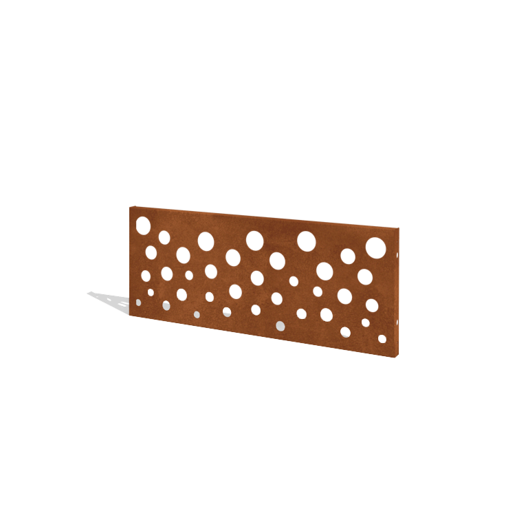 Gardă din oțel corten H panou B 120 x 47,5 cm