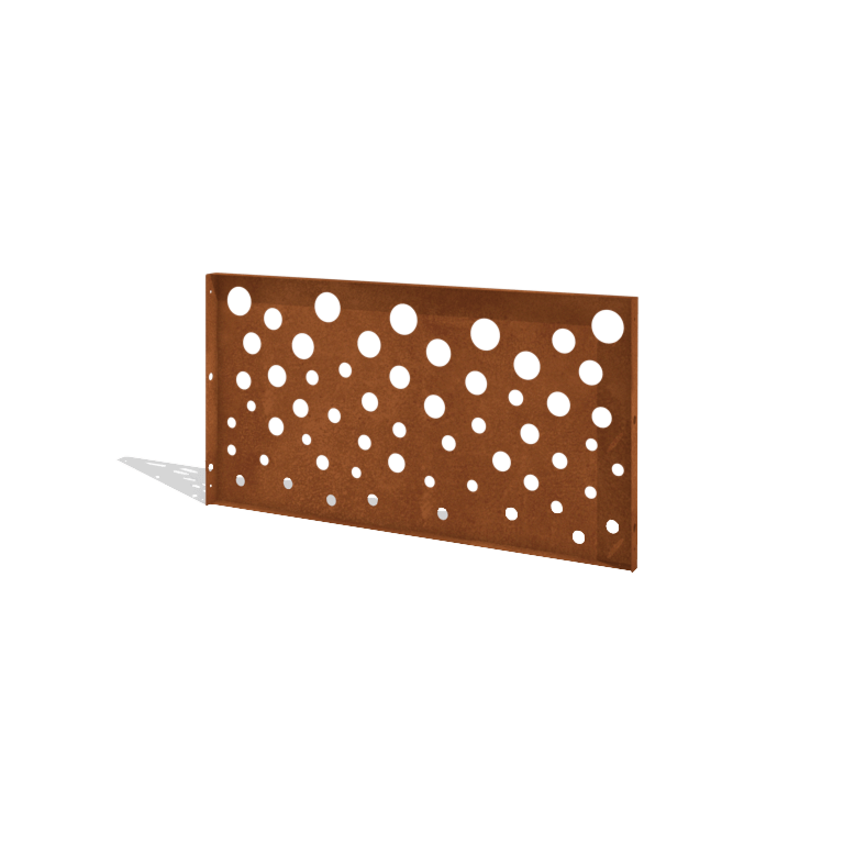 Gardă din oțel corten H panou B 120 x 63,3 cm