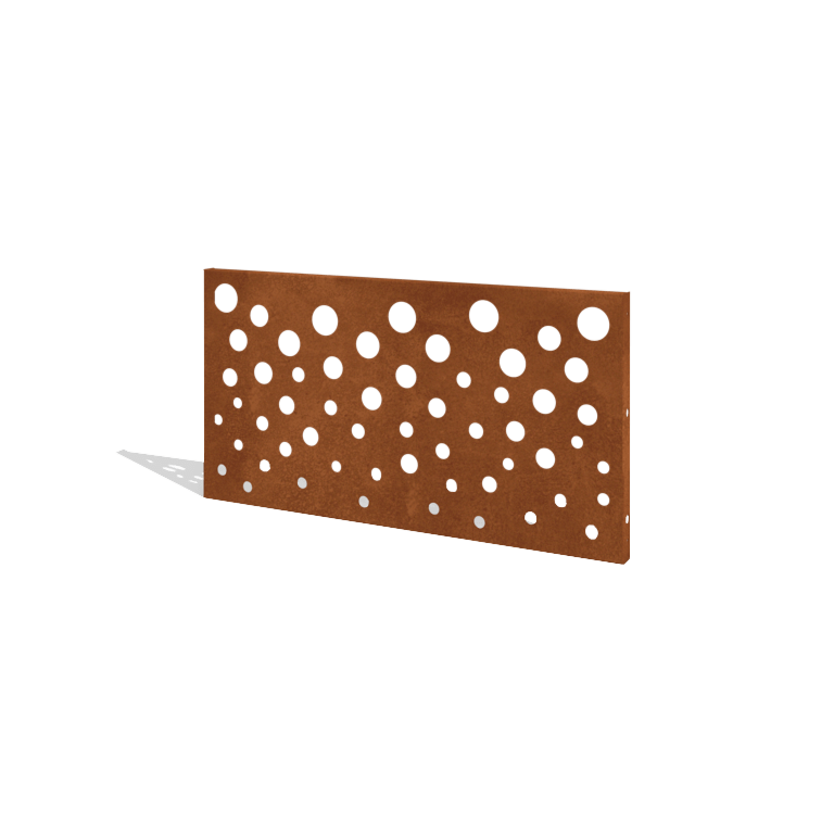 Gardă din oțel corten H panou B 120 x 63,3 cm