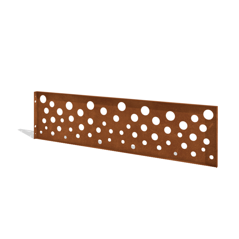 Gardă din oțel corten H panou B 180 x 47,5 cm