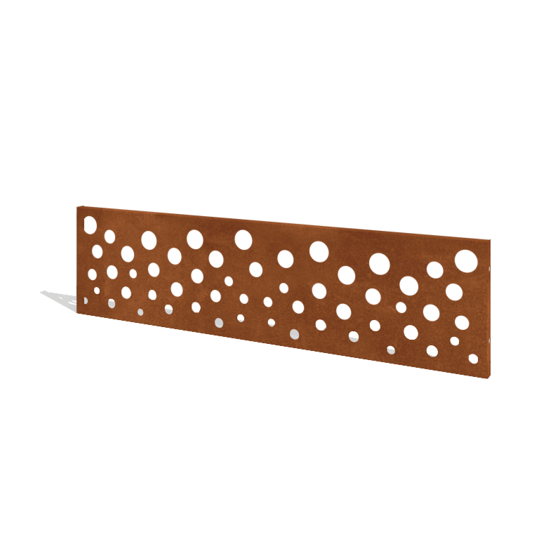 Gardă din oțel corten H panou B 180 x 47,5 cm