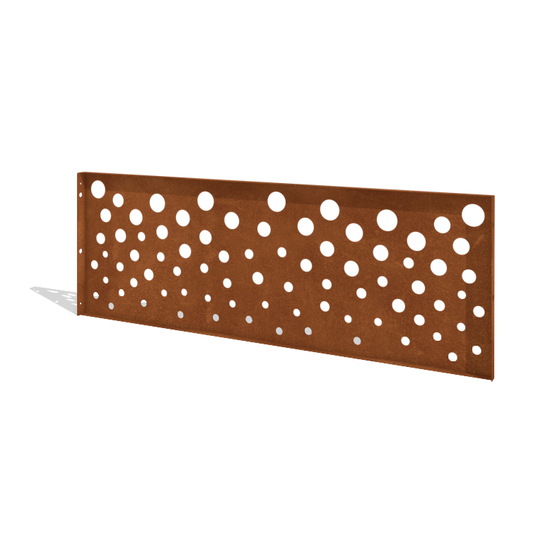 Gardă din oțel corten H panou B 180 x 63,3 cm