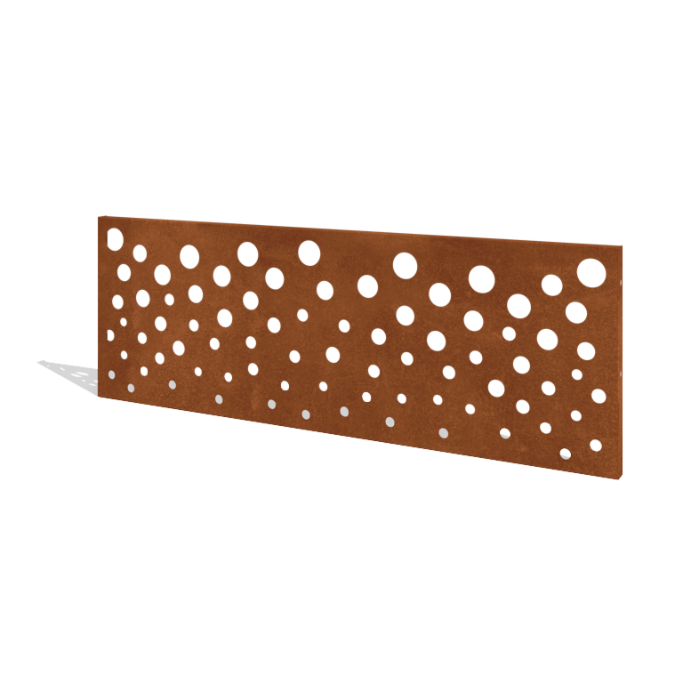 Gardă din oțel corten H panou B 180 x 63,3 cm