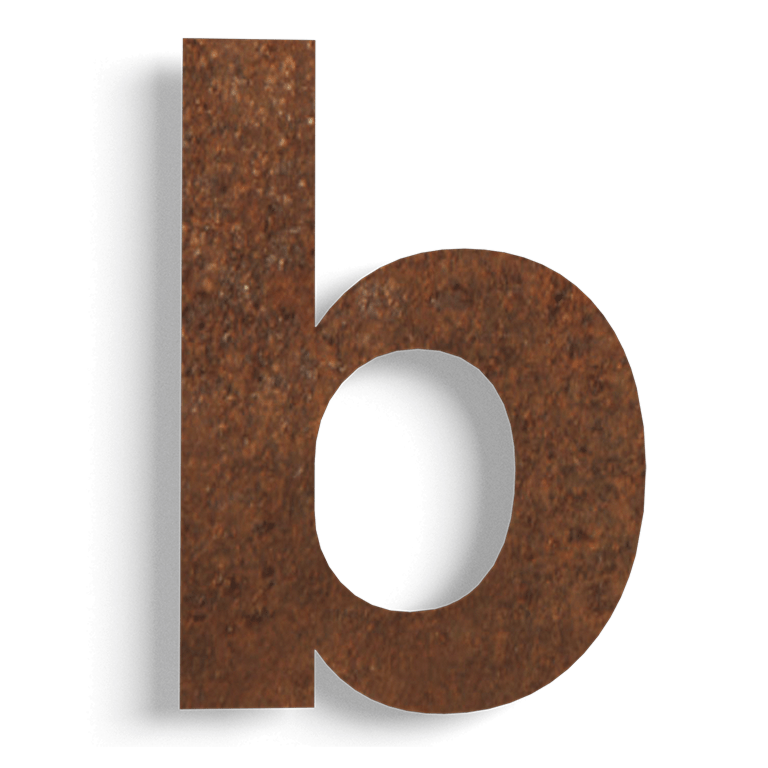 Număr de casă din oțel corten b - 43,1 cm
