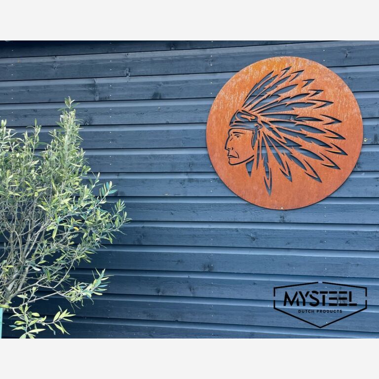 Decor de perete din oțel corten Amerindian