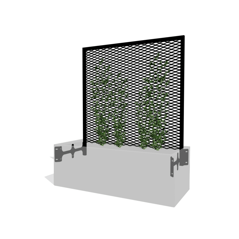 Negru spalier pentru plante cățărătoare 120 x 50 cm