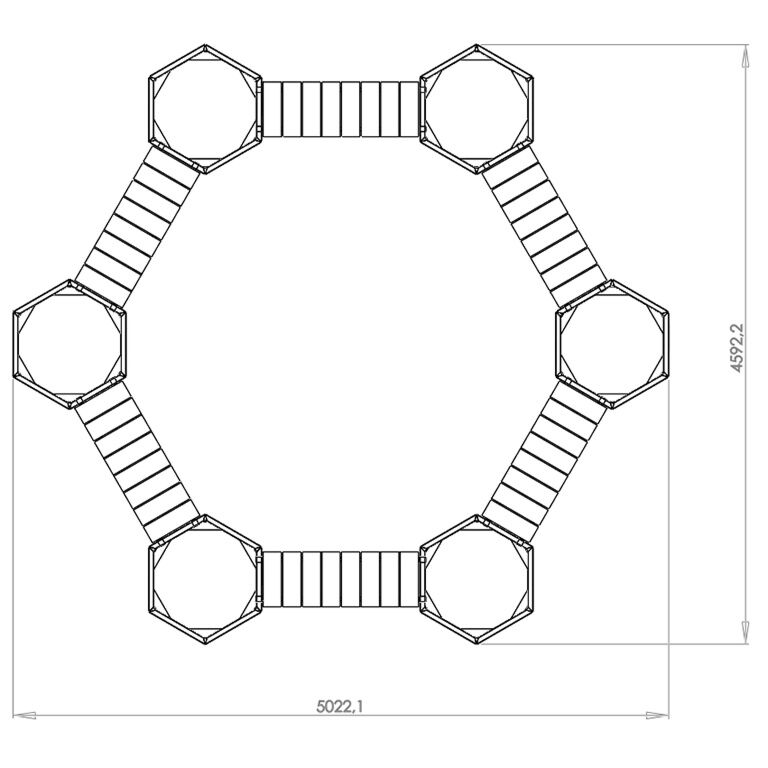 Bancă cu jardiniere din oțel acoperit cu pulbere Vegas configurație foc de tabără