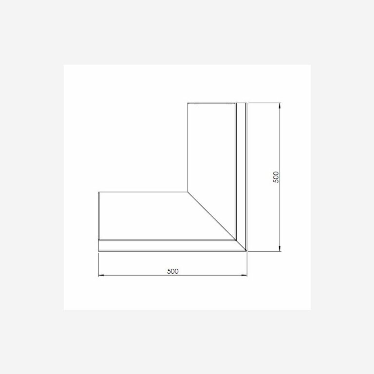 Perete de susținere din oțel acoperit cu pulbere colț exterior 50 x 50 cm (înălțime 40 cm)