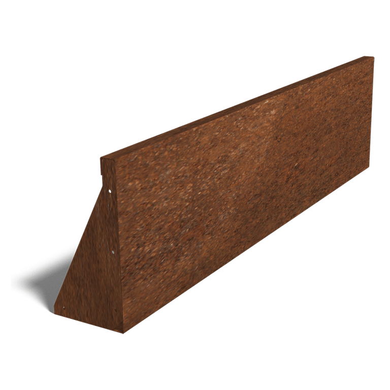 Perete de susținere din oțel corten formă dreaptă 150 cm (înălțime 40 cm)