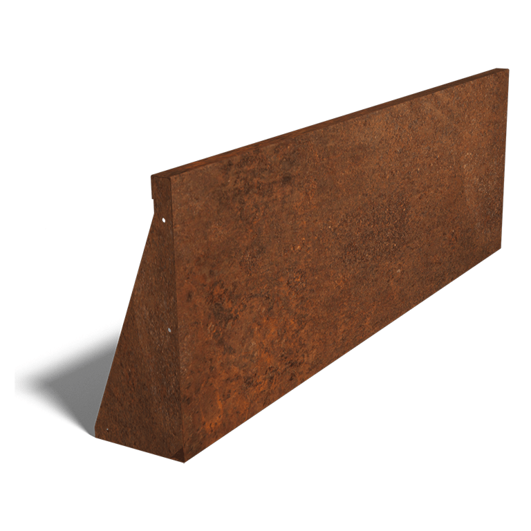 Perete de susținere din oțel corten formă dreaptă 150 cm (înălțime 50 cm)