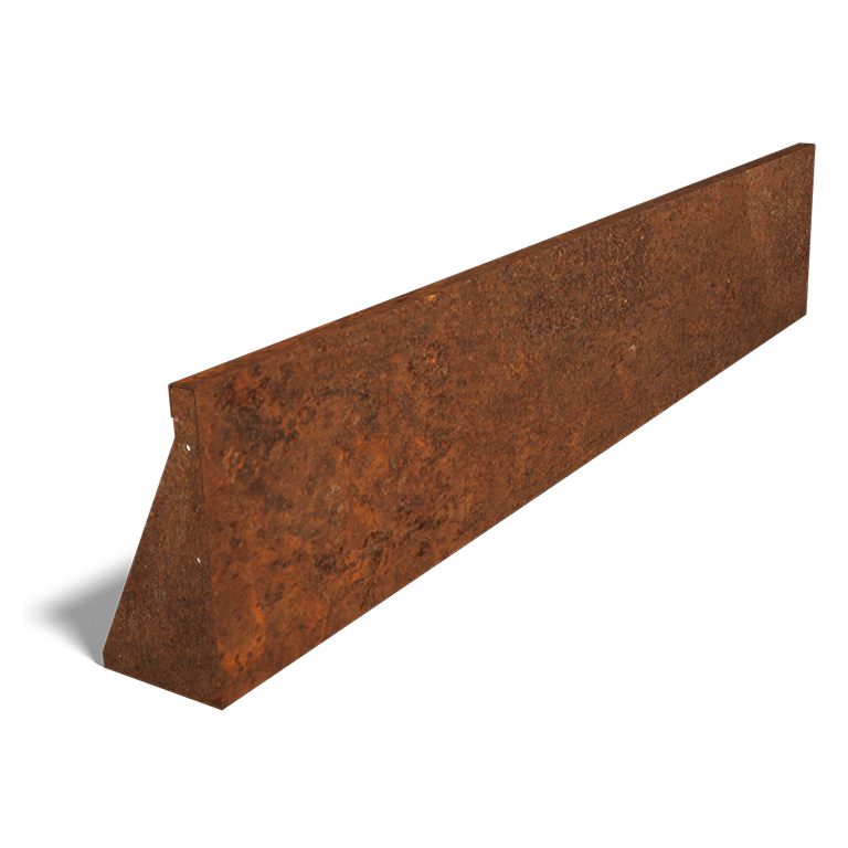 Perete de susținere din oțel corten formă dreaptă 200 cm (înălțime 40 cm)