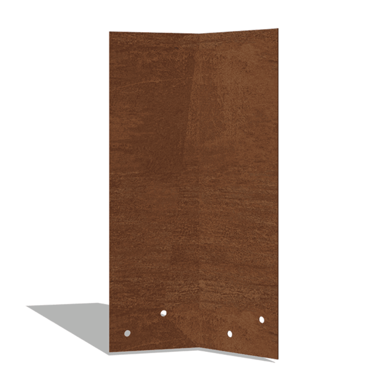 Placă de cuplare oțel corten 45º înalt 34 - 37,5 cm
