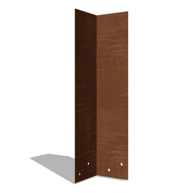 Placă de cuplare oțel corten 90º înalt XL 45 cm