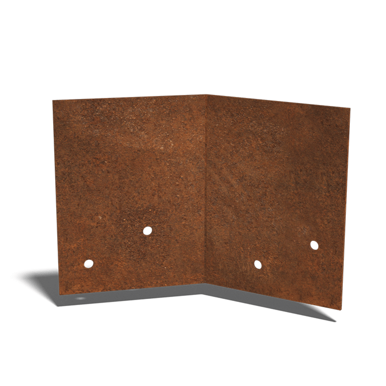 Placă de cuplare oțel corten 45º strat 12 - 15 cm