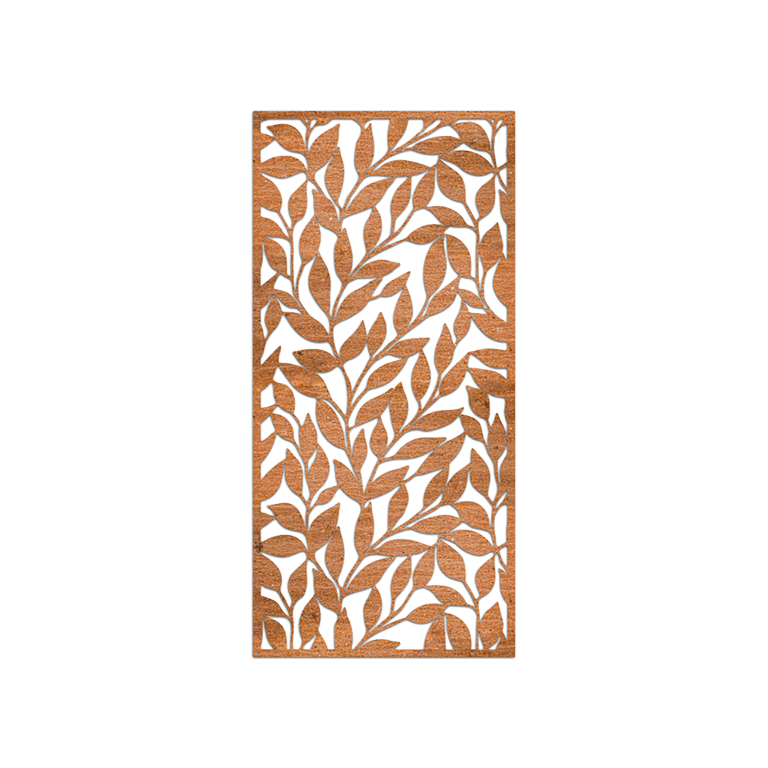 Decor de perete din oțel corten Frunze