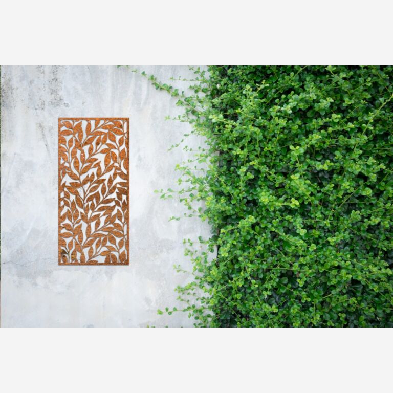 Decor de perete din oțel corten Frunze