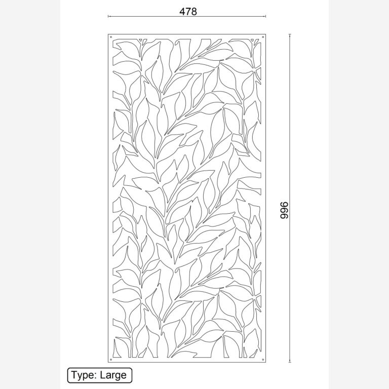 Decor de perete din metal Frunze