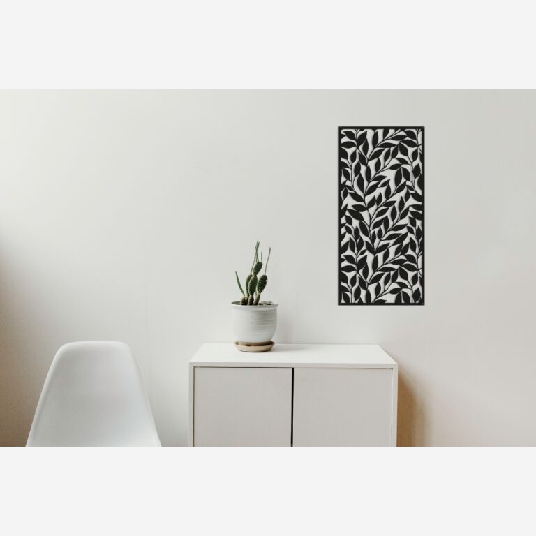 Decor de perete din metal Frunze