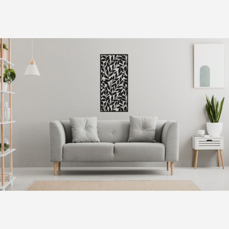 Decor de perete din metal Frunze