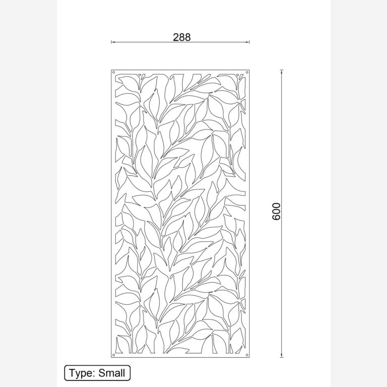 Decor de perete din metal Frunze