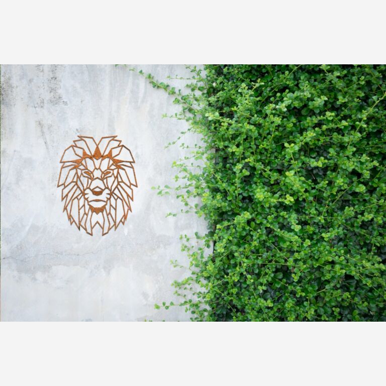 Decor de perete din oțel corten Leu 1.0