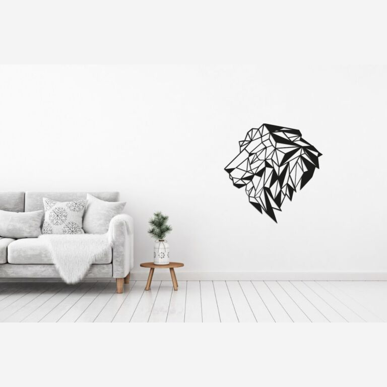 Decor de perete din metal Leu 2.0