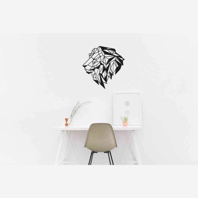 Decor de perete din metal Leu 2.0