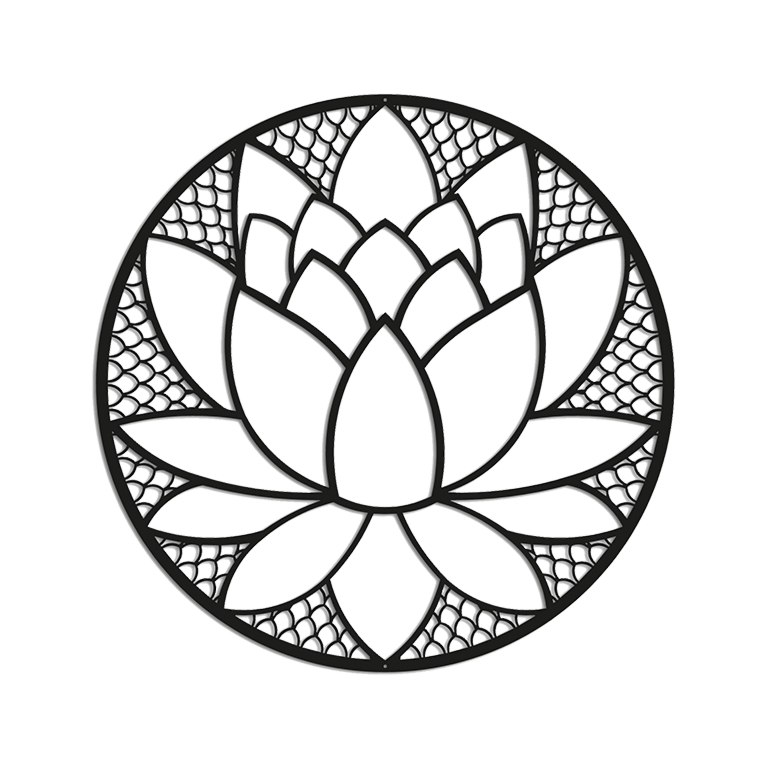 Decor de perete din metal Floare de lotus