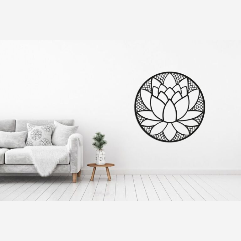 Decor de perete din metal Floare de lotus