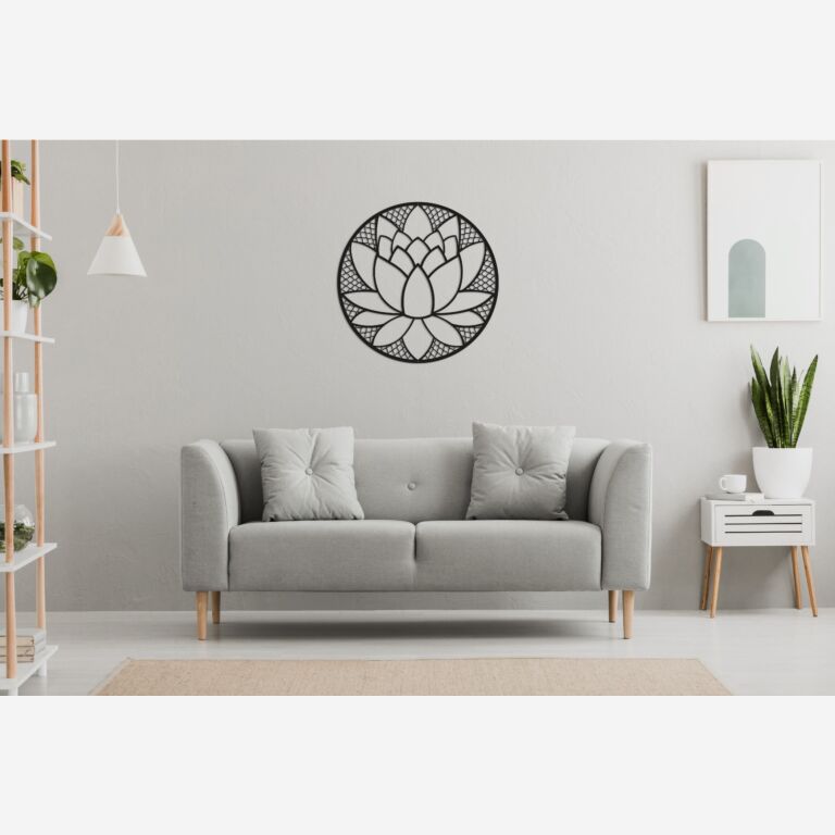 Decor de perete din metal Floare de lotus