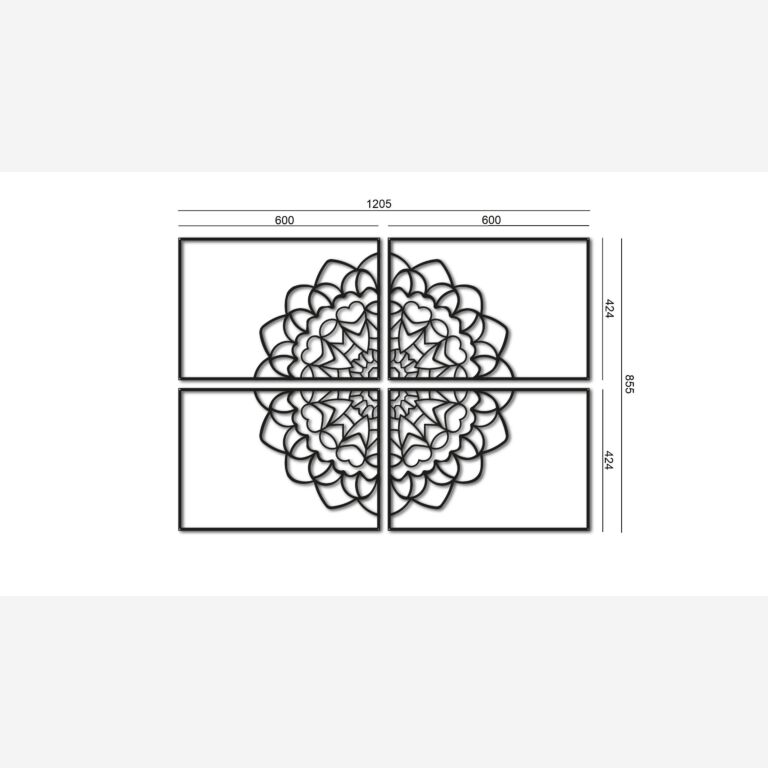 Decorațiune metalică de perete Mandala *OP=OP