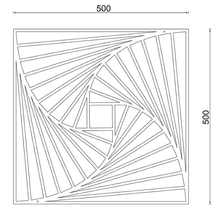 Decor de perete din metal Forme geometrice 3.0