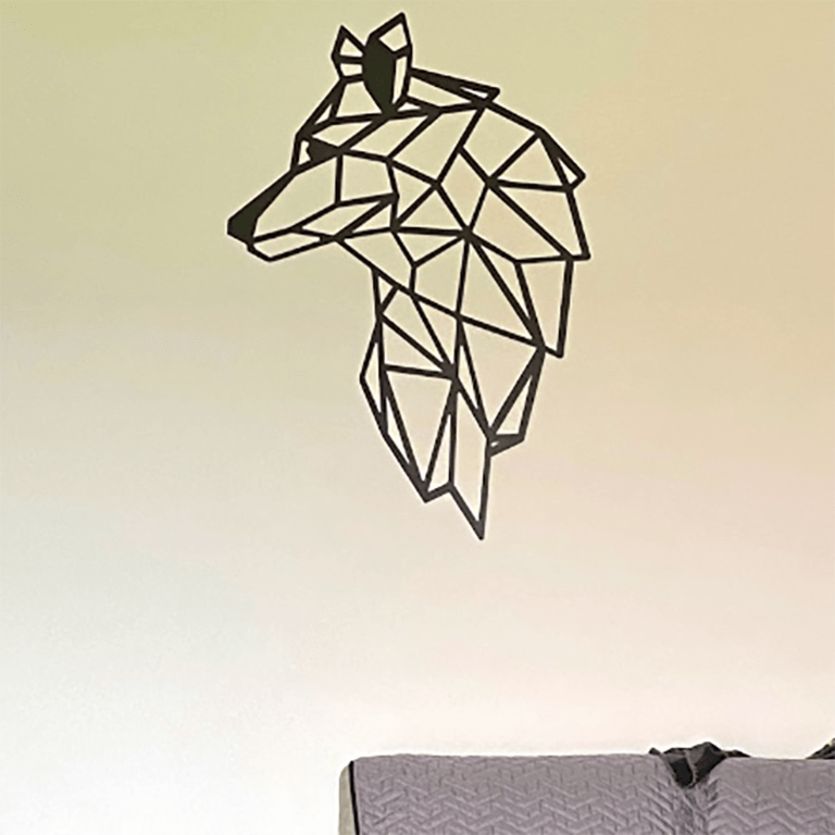 Decor de perete din metal Lup 2.0