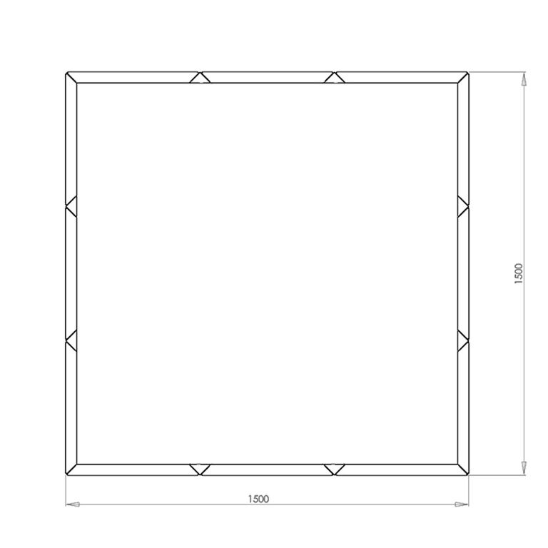 Jardinieră din oțel acoperit cu pulbere Miami xxl 150 x 150 cm