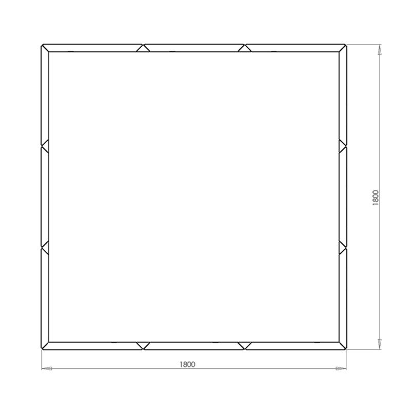 Jardinieră din oțel acoperit cu pulbere Miami xxl 180 x 180 cm