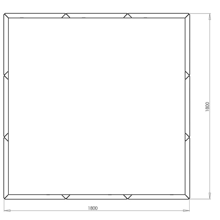 Jardinieră din oțel corten Miami xxl 180 x 180 cm