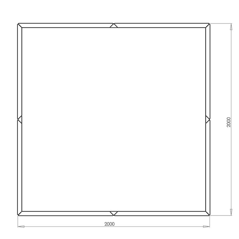 Jardinieră din oțel acoperit cu pulbere Miami xxl 200 x 200 cm