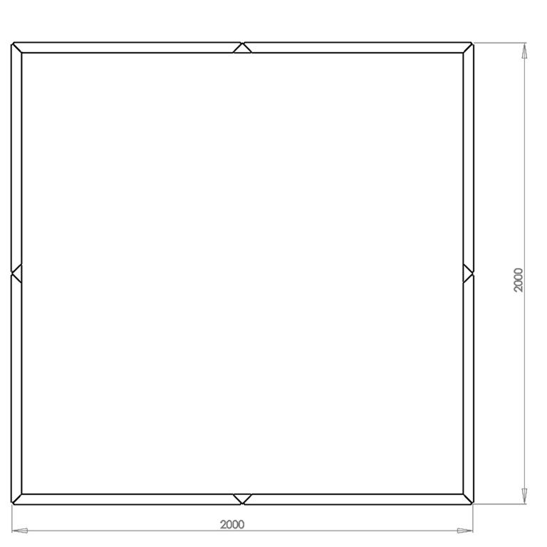 Jardinieră din oțel corten Miami xxl 200 x 200 cm