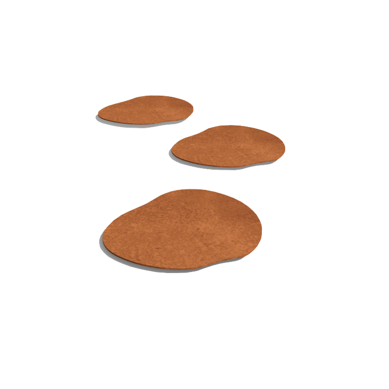 Piatră de cărare din oțel corten Organică  30 x 30 cm