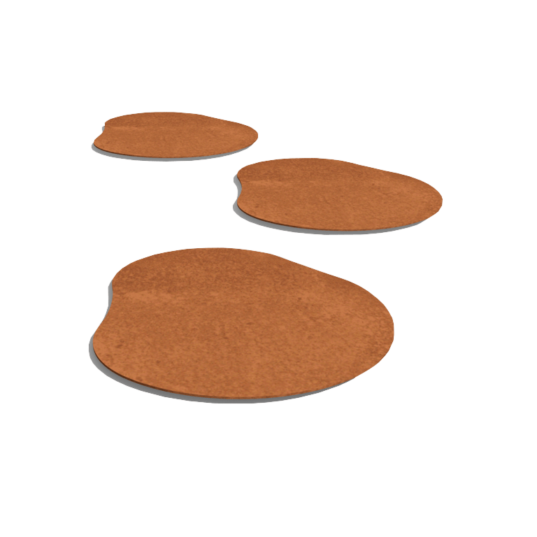 Piatră de cărare din oțel corten Organică  40 x 40 cm