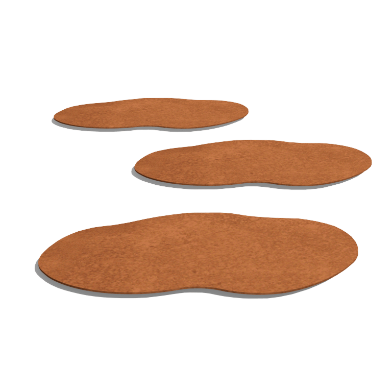 Piatră de cărare din oțel corten Organică  50 x 25 cm