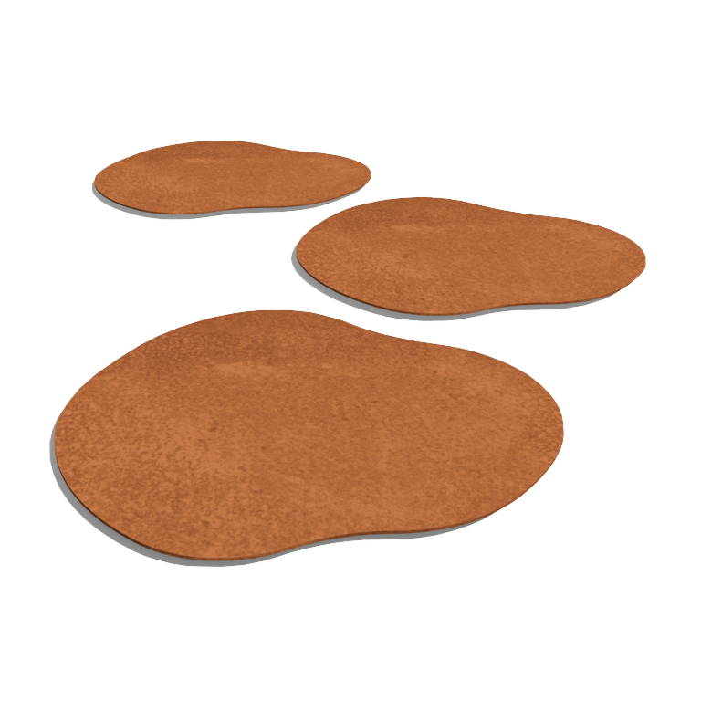 Piatră de cărare din oțel corten Organică  50 x 50 cm