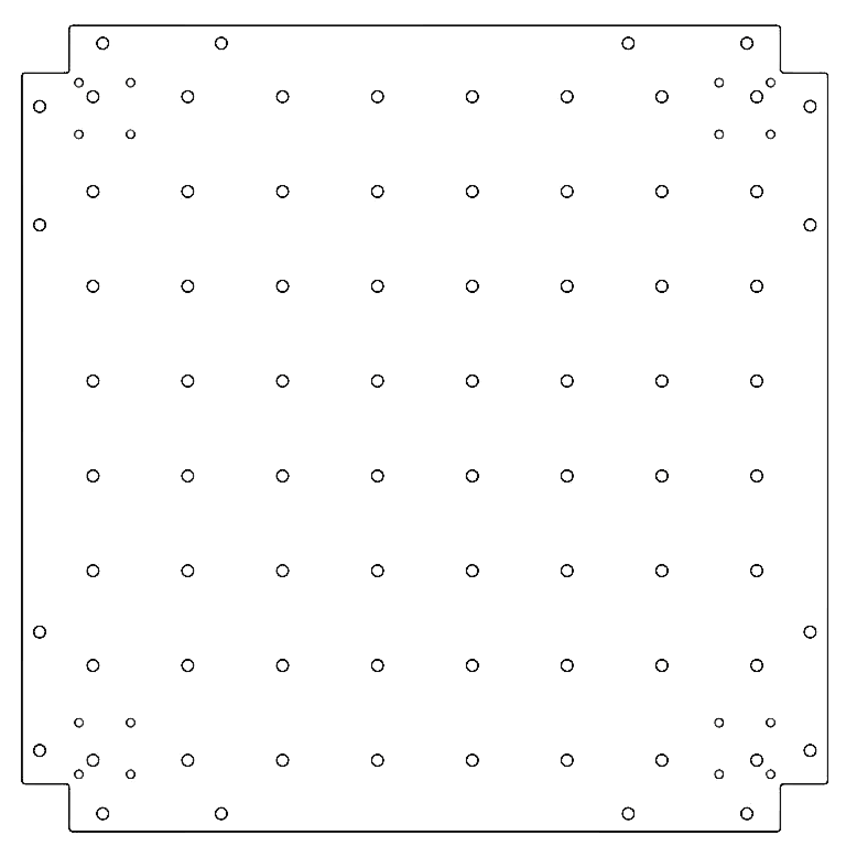 Placă de bază oțel galvanizat 70 x 70 cm
