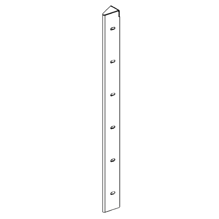 Piesă de colț oțel Corten 30° 60 cm